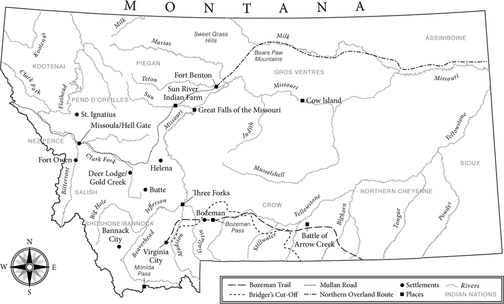 Historic Montana map